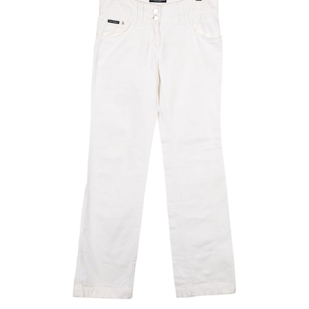 Dolce & Gabbana White Flare Jeans